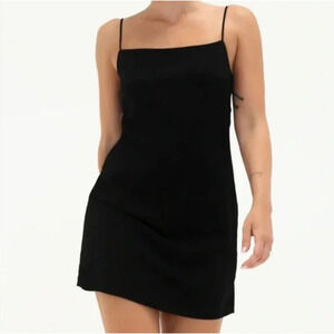Rumored Posh Mini Dress Spaghetti Strap Little Black Dress Sz 2 Chic Minimalist